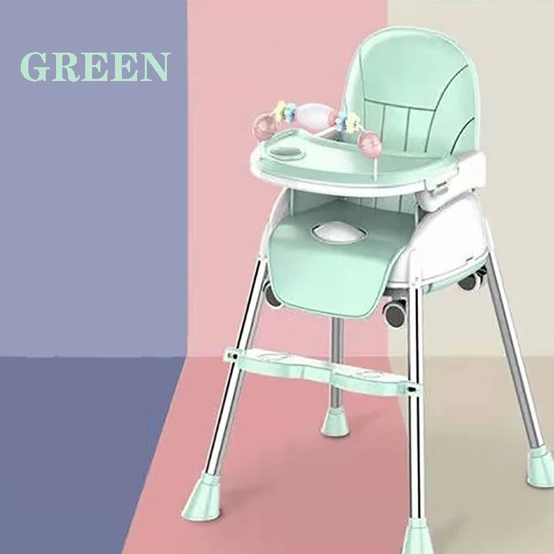 Folding Baby Highchair Kids Chair Dinning High Chair for Children Feeding Baby Table and for Babies Toddler Booster Seat