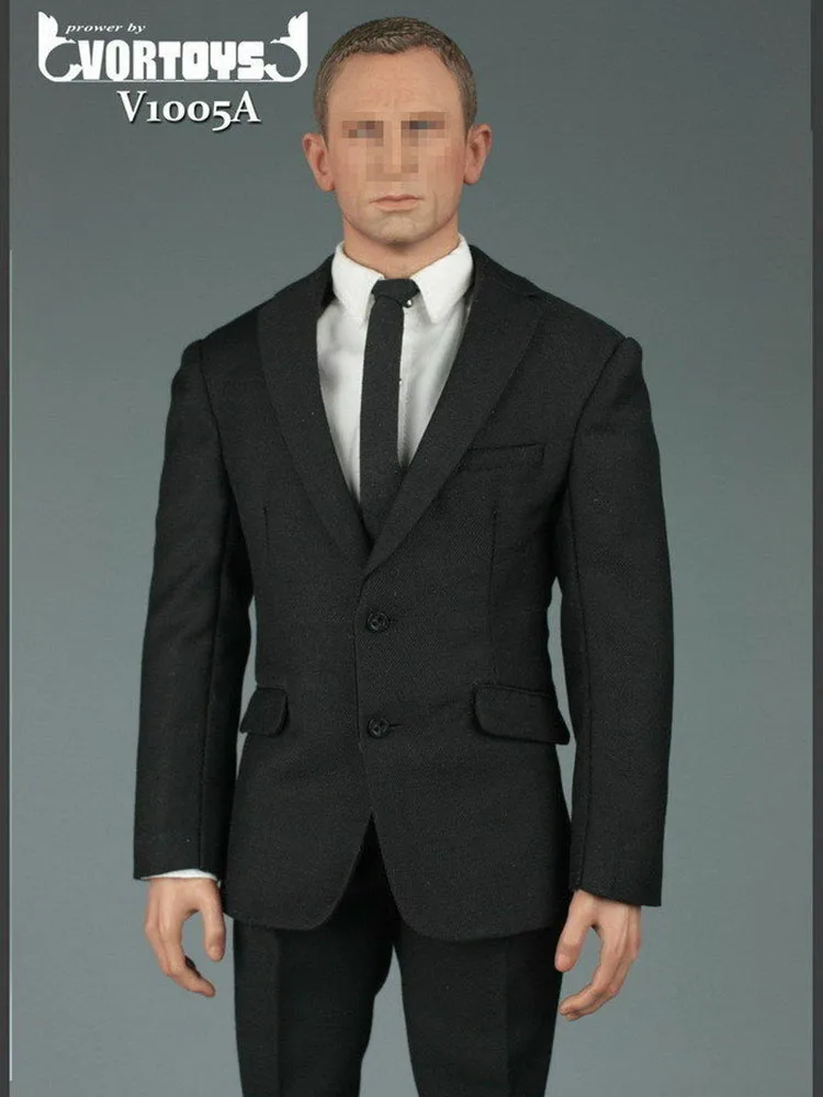 VORTOYS 1/6, черный мужской костюм джентльмена, набор одежды, 12 дюймов, Мужская фигурка, модель тела