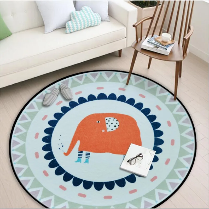 Korean Cartoon Round Mat Bedroom Door Entrance Door Non Slip