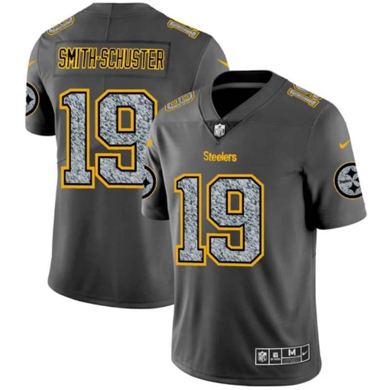 Все сшитые Питтсбург качественные мужские Steelers JuJu Smith-Schuster camo jersey - Цвет: Men