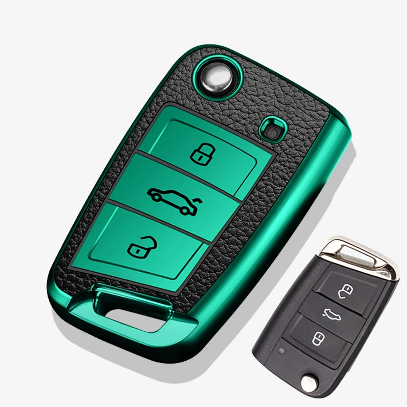 Tpu Remote Key Case Cover Fob Shell For Vw Volkswagen Golf 7