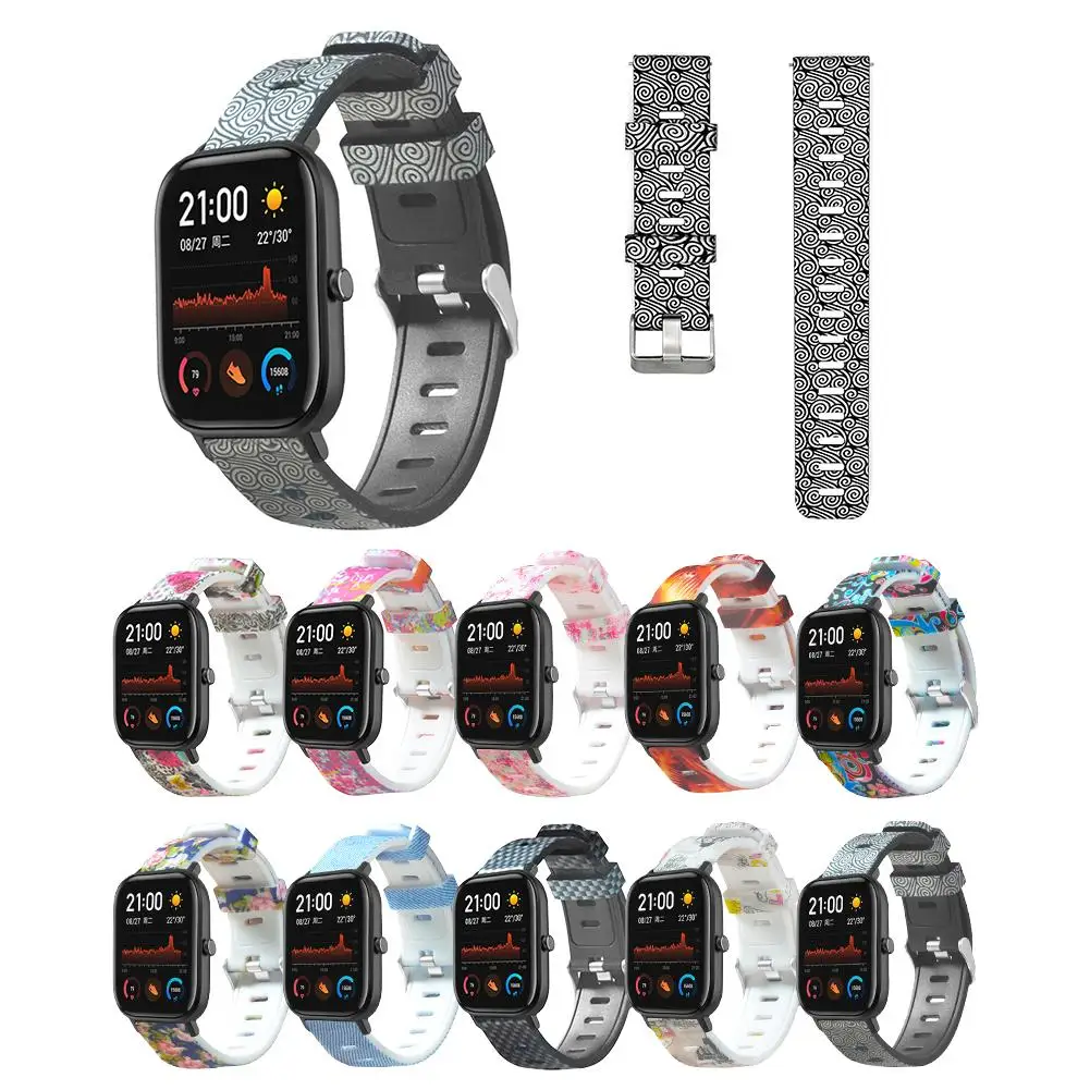 Ремешок для смарт часов Xiaomi Huami Amazfit GTS сменные браслеты с индивидуальным рисунком
