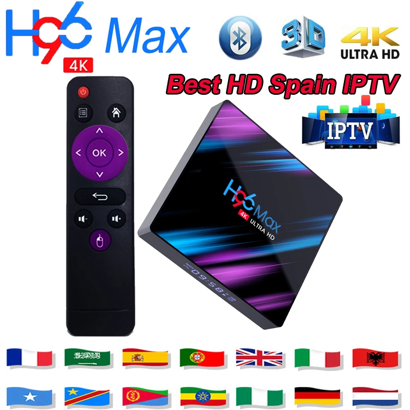 

H96 max rk3318 Android 9.0 4GB 32GB Smart TV Box 4K Google Voice Assistant Netflix Youtube H96MAX Media player
