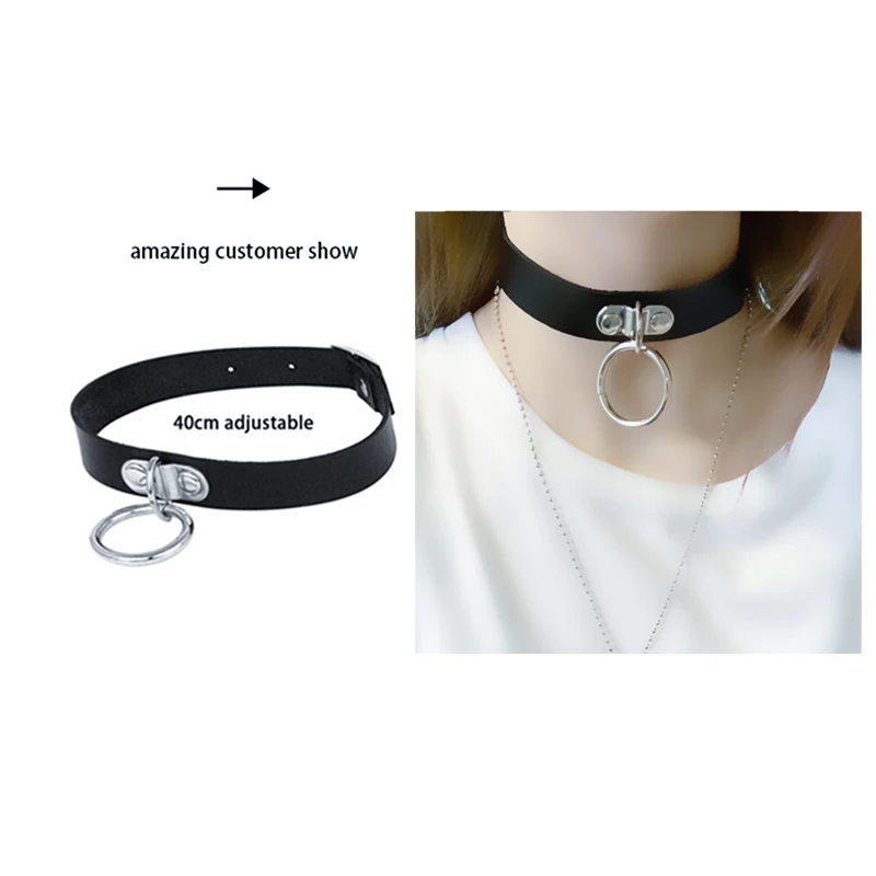 Fashion Sexy Trendy Vintage Charm Round Gothic Necklaces For Women Men Goth  Leather Heart Harajuku Punk Choker Jewelry Gift