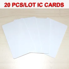 20 шт. радиочастотные бирки для ключей карта контроля доступа 13,56 МГц Бесконтактный высокочастотные Jetons IC карты белый ПВХ Доступ NFC карта
