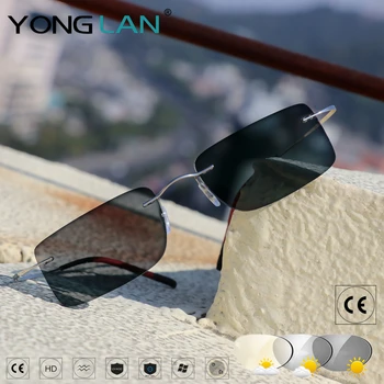 

B Titanium Transition Sunglasses Photochromic Reading Glasses Men Hyperopia Presbyopia with diopters Outdoor Presbyopia Glasses