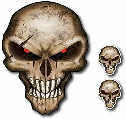 3 Bone Skull Occhi Riflettenti Usa American Army Decal Sticker Car Truck Window 3M Adesivi Per Auto, Motos, Laptop, Industria