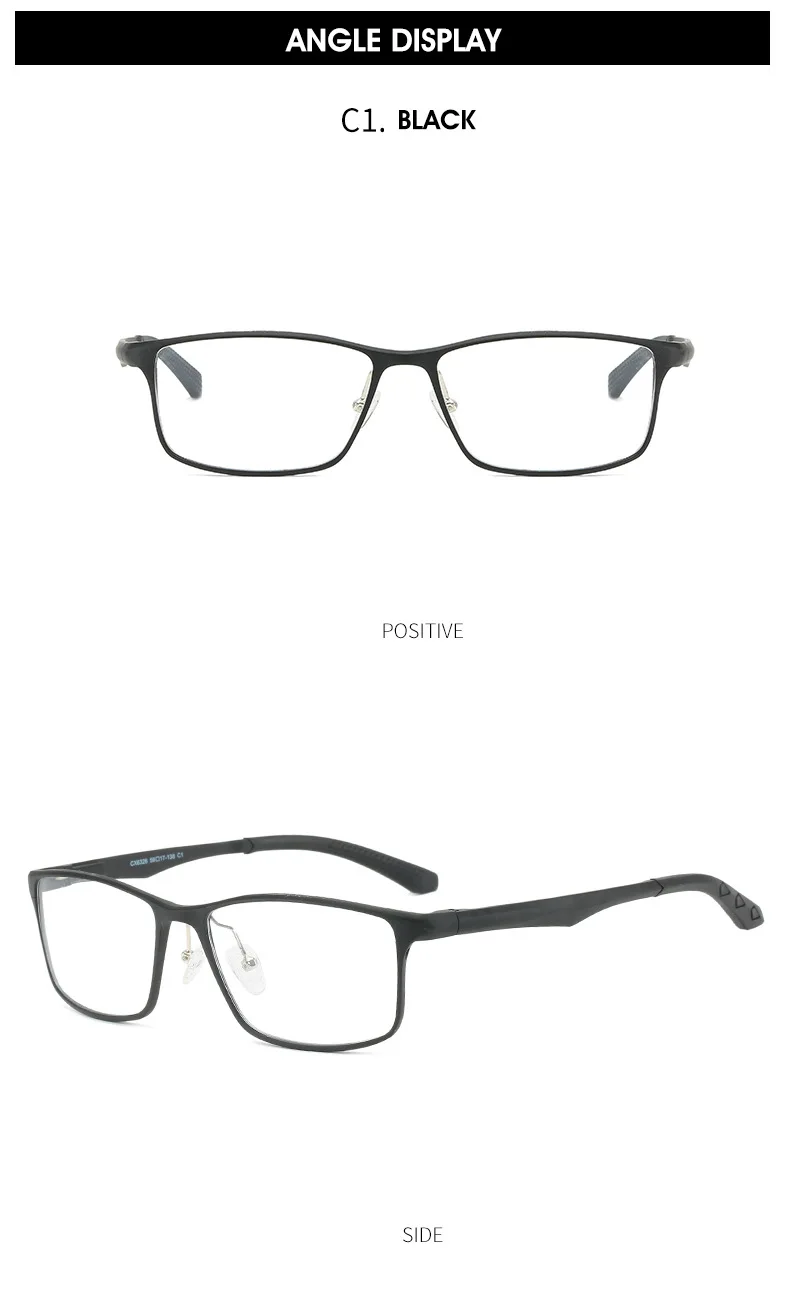 Металлическая титановая оправа для очков мужские очки Оптические квадратные корректирующие очки при близорукости оправы прозрачные линзы очки