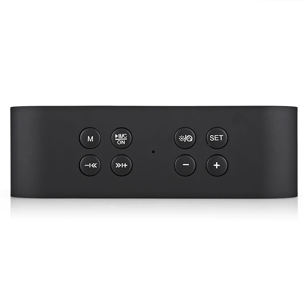 Светодиодный Будильник с микрофоном, беспроводной Bluetooth динамик, зеркальный дисплей с fm-радио, поддержка AUX TF, USB музыкальный плеер для дома и офиса