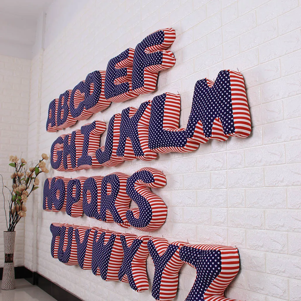 Feiqong Симпатичные буквы в форме подушки для дома, гостиной, спальни, украшения, подушка для взрослых детей, обнимающая боковая подушка