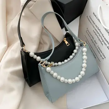 

Fashion Exquisite Shopping Bag Retro Casual Women Totes Shoulder Bags Female Leather Solid Color Chain Handbag