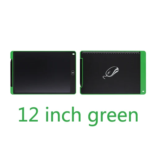 12 inch green Игрушки для рисования 4,4/8,5/9,5/12 дюймов ЖК-доска для письма и письма, ультра-тонкие планшеты, портативные, для детей, умные, для раннего образования - Цвет: 12 inch green