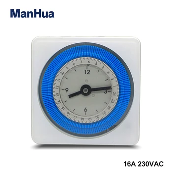 

ManHua 220VAC MH711(AH711) Analogue Timer Switch With Mini Electric Muntifuncational Quartz Mechanical Timer