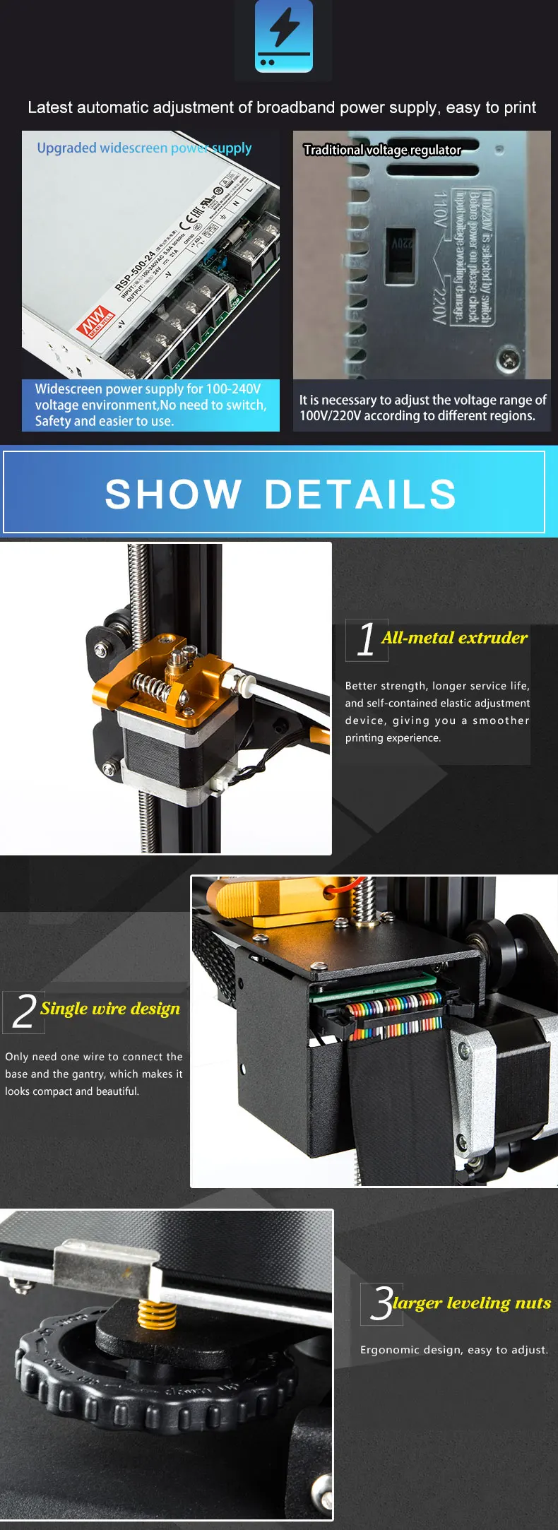 Creality новейший CR-X двухцветный DIY 3d принтер наборы Модернизированный Высокоточный самосборка 300*300*400 мм двойной цвет: 270*270*400 м