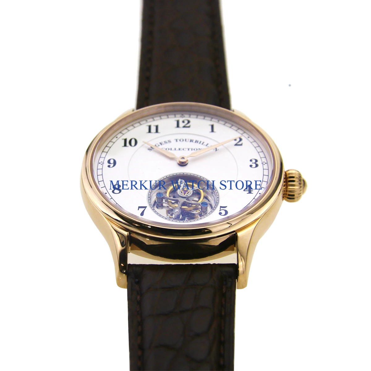 Sugess мужские часы летающие механические чайки ST8000 Tourbillon движение Skelenton роскошное платье позолоченный белый циферблат Повседневная