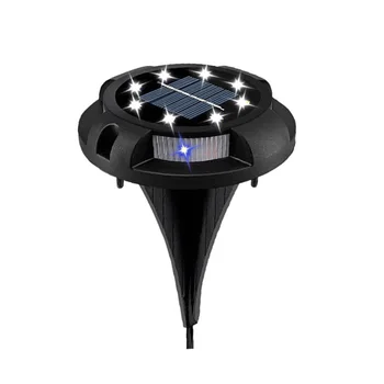 

8pcs Outdoor Garden Bright Decorative Sidewalk 8 LED Pathway Ground Light Driveway Lawn Waterproof Solar Power Landscape Yard