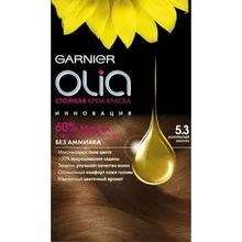 Крем-краска для волос без аммиака «Olia» Garnier, 5.3 Золотистый каштан