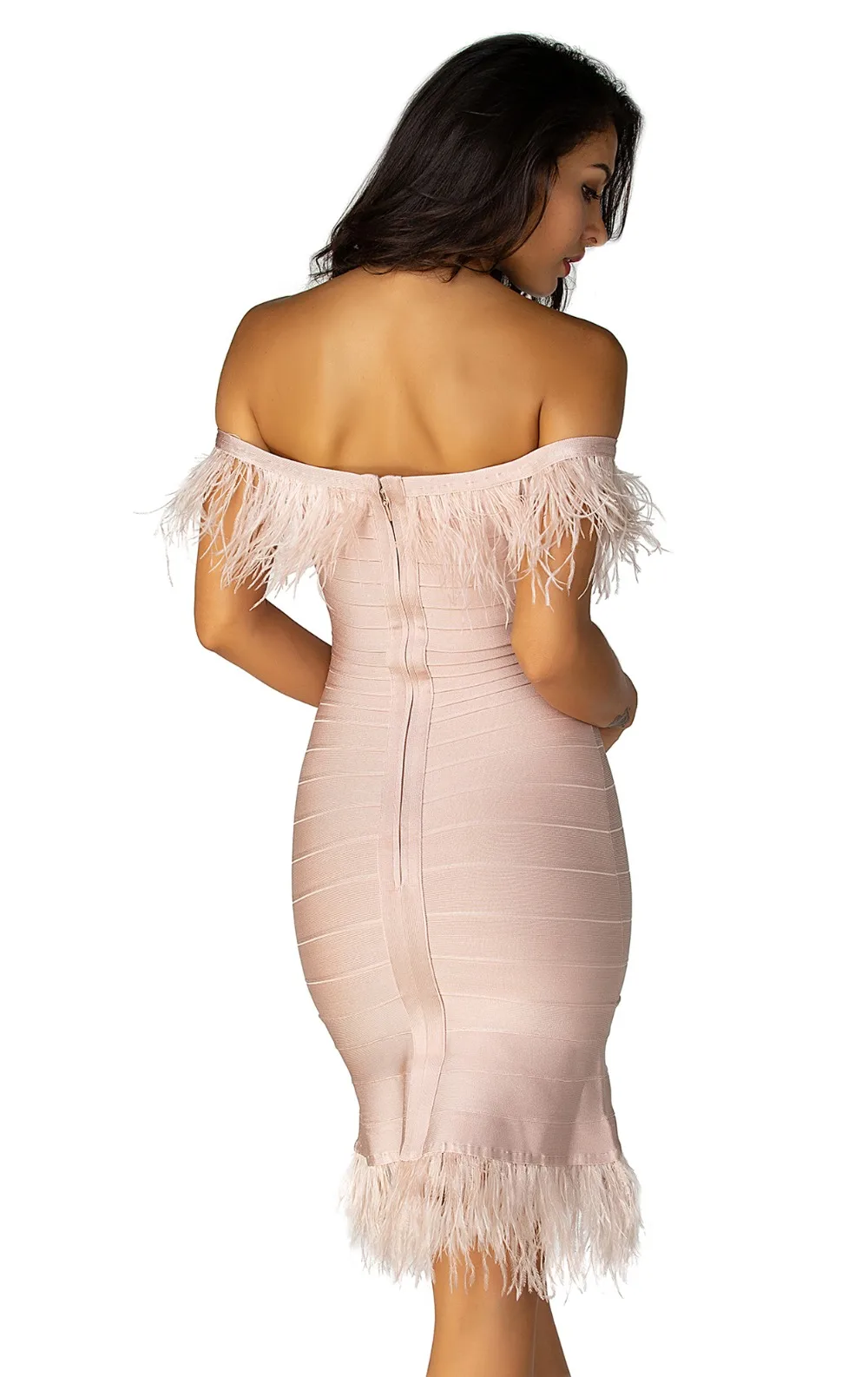 Новое Женское модное красное хаки черное Бандажное платье без бретелек Vestido знаменитости вечернее платье bodycon