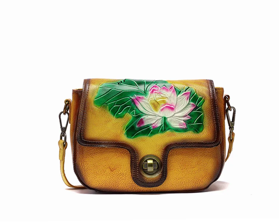 Новая женская сумка, ручная работа, гладкий минималистский пакет - Цвет: Vintage yellow