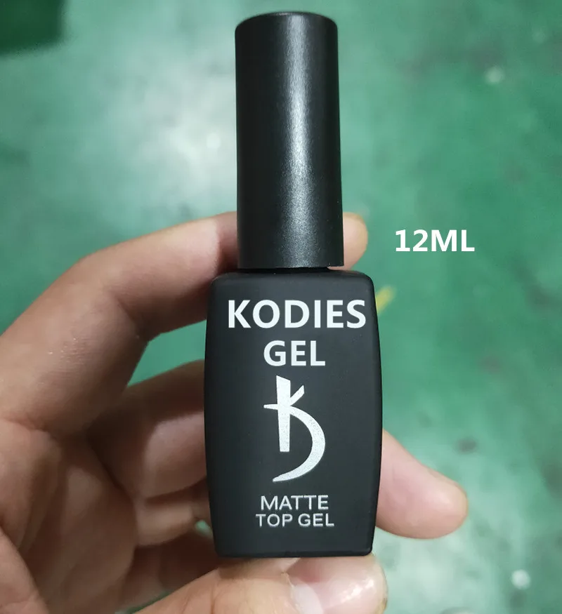 12ml Matte Top KODIES гель профессиональный УФ лак для ногтей матовое верхнее покрытие резиновое Базовое покрытие Гибридный гель лак Гель-лак праймер матовый эффект краски Nailart - Цвет: 12ml Matte Top