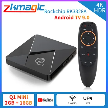 

Q1 MINI Android 9.0 Smart TV BOX Youtube 2GB 16GB Rockchip RK3328 Quad Core 2.4GHz WIFI 4K Media Player Google Play TV Box