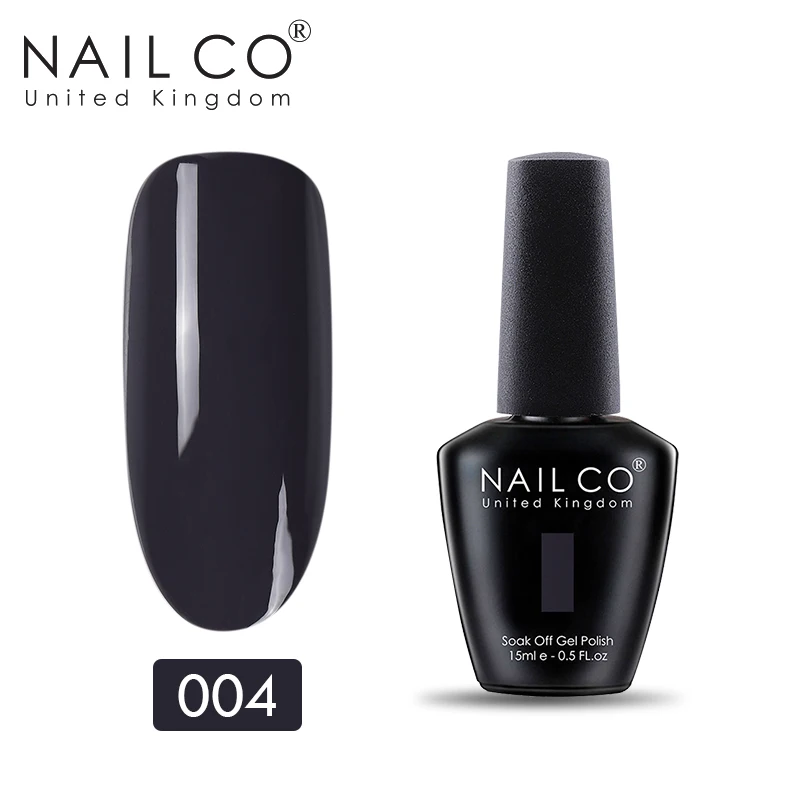 NAILCO серый лак для ногтей, 150 цветов, замачиваемый лак, Гель-лак, набор для маникюра, верхнее покрытие, гель для ногтей, 15 мл - Цвет: 11004