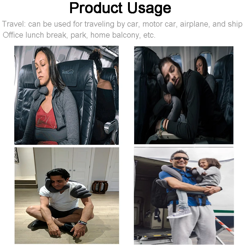 Дорожная подушка в форме руки регулируемые изгибы поддержка шеи для самолета