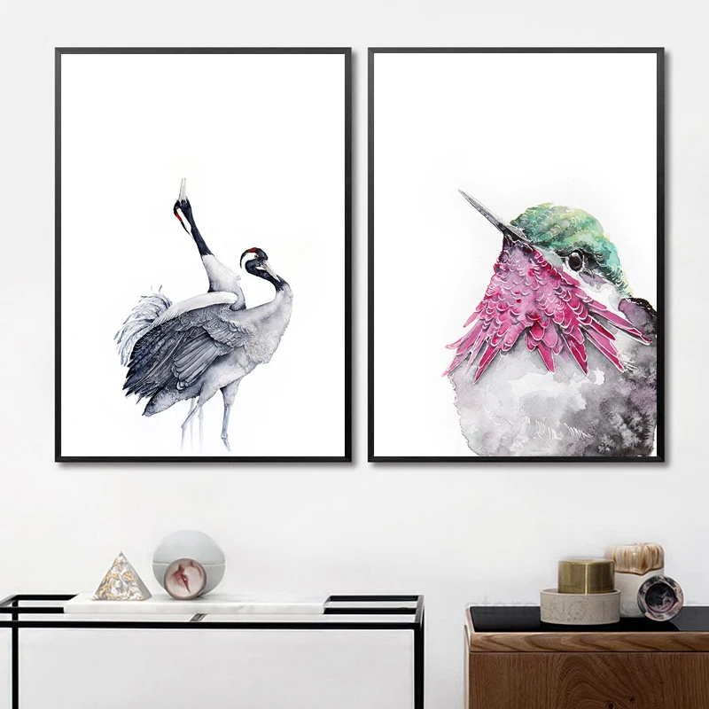 Peacok слон птица стены искусства холст картины изображения животных и принты