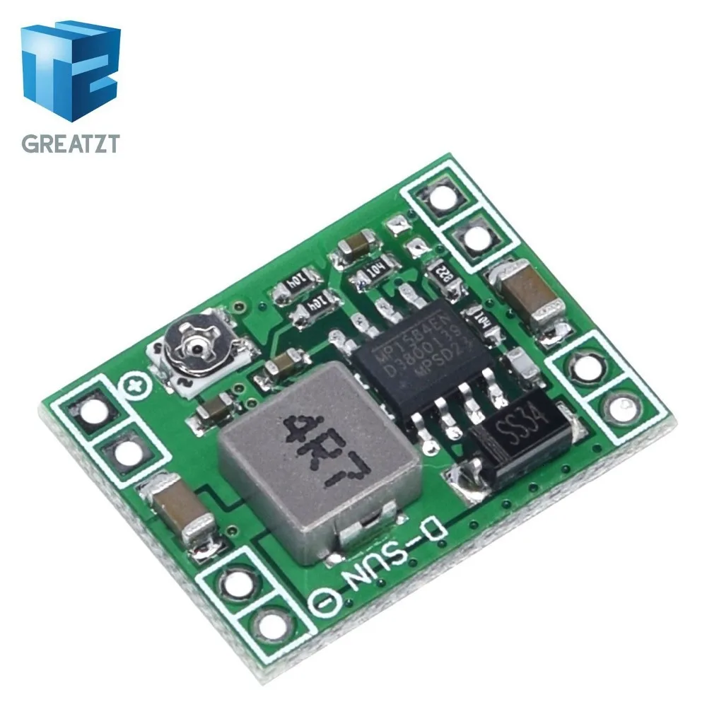 GREATZT ультра-маленький размер DC-DC понижающий модуль питания MP1584EN 3A Регулируемый понижающий преобразователь для Arduino Замена LM2596
