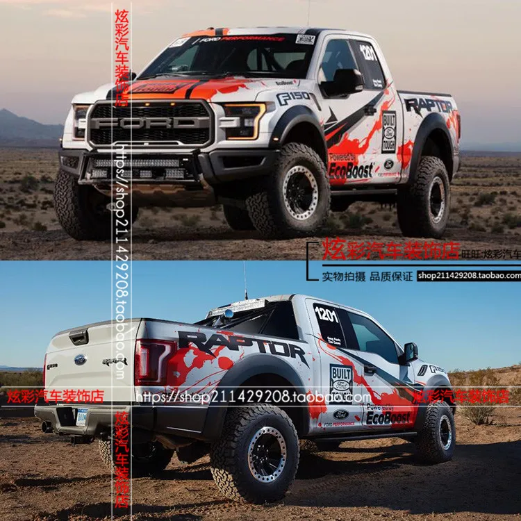 Автомобильные наклейки для Ford Raptor F150, внешний вид всего тела, модифицированные наклейки RANGER, автомобильные наклейки, внедорожные наклейки для кузова
