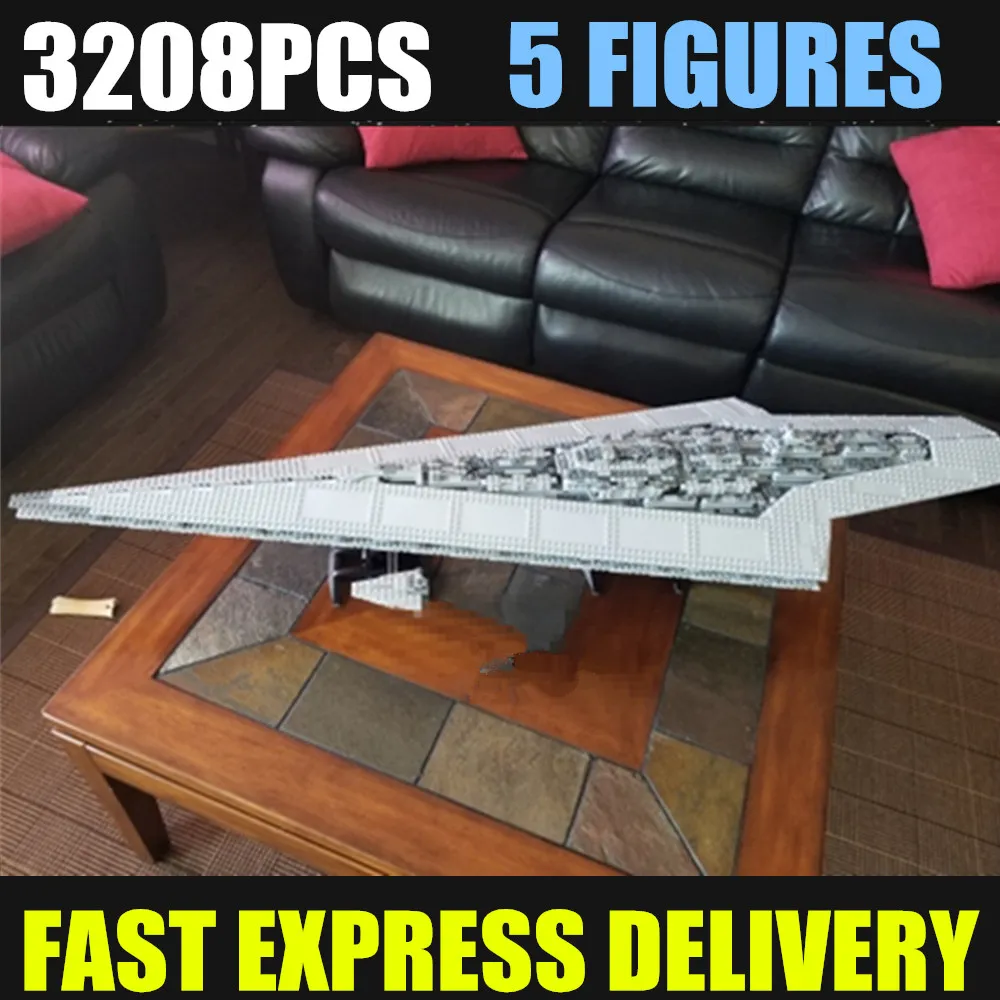 

New Execytor Super Destroyer Model Building Block Bricks Fit Legoings Star Wars Boy Toys Gift Kid Birthday 10221 Christmas