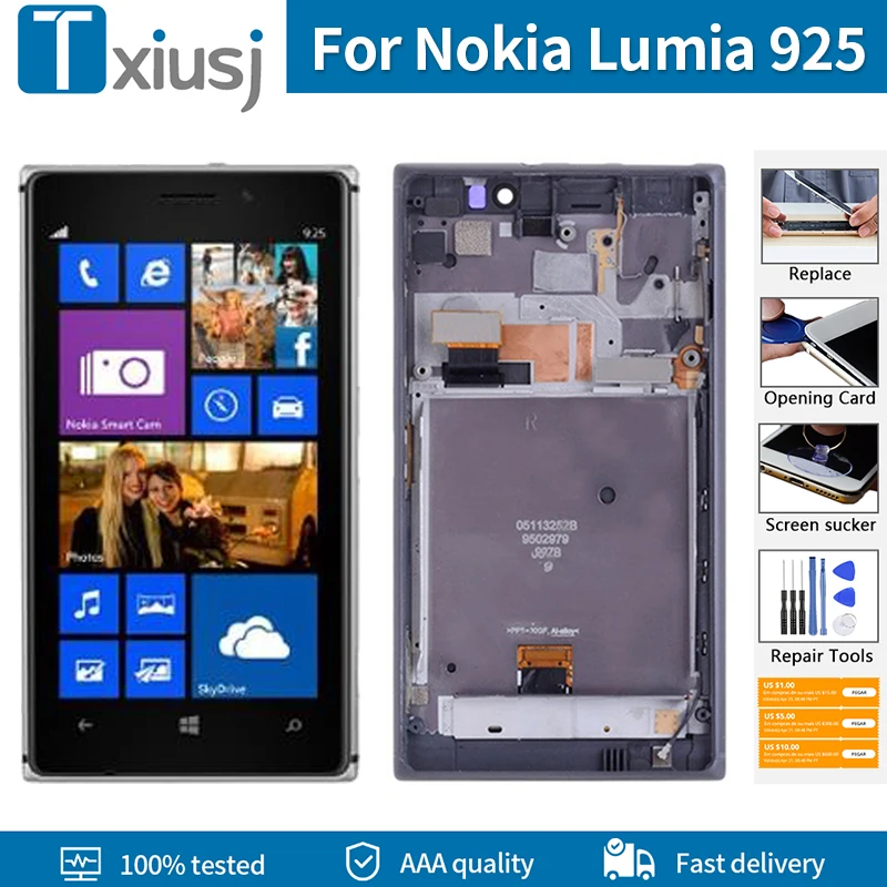 4.5" Original For Nokia Lumia 925 Rm893 Lcd Replacement Assembly