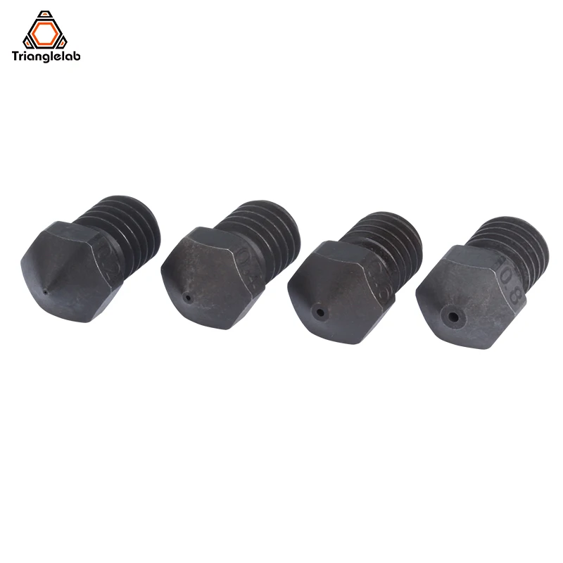 Trianglelab-aço Endurecido T-v6 Bicos Impressão 3d de Alta Temperatura Pei Peek Filamento de Fibra de Carbono para v6 Hotend Prusa Mk3s - Imagem 4