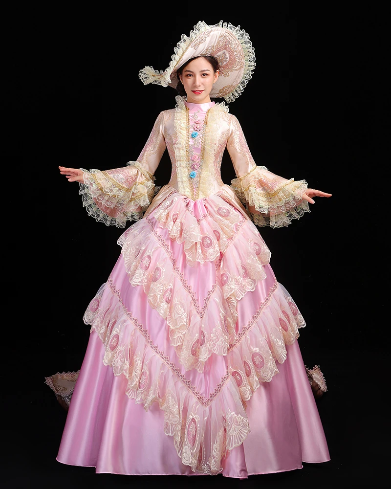 Элитные корт рококо барокко Marie Antoinette Бальные платья 18 век Ренессанс, платье для женщин