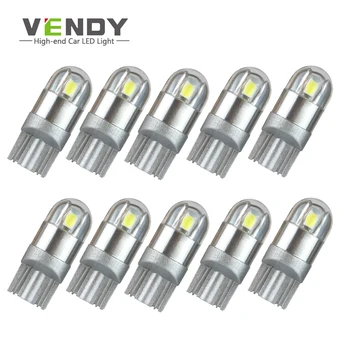 

10pcs T10 LED Bulbs 168 W5W LED Wedge Lamp 3030 2SMD Interior Lights 12V For fiat 500 grande punto ducato freemont infiniti fx35