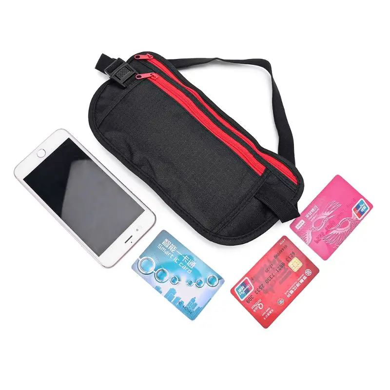 

Slim Waist Bags Travel Sport Money Belt Hidden Wallet Pouch Passport Security Pocket Anti-Theft Chest Pack Fanny Bag