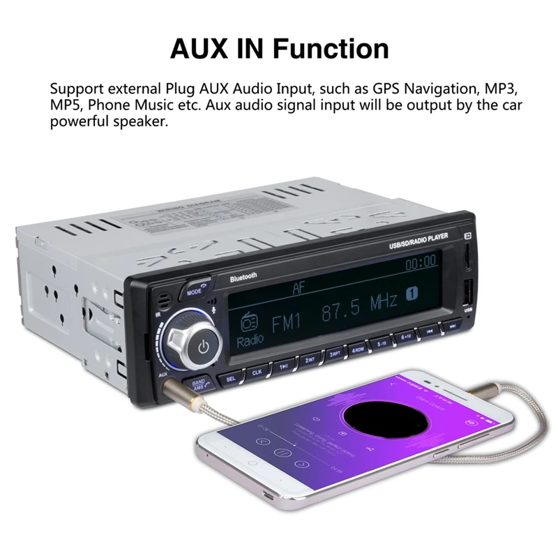 DAB + Автомагнитола 1 Din автомобильный радиоприемник RDS гарнитура MP3/SD/MMC Dab FM USB ЖК Sn