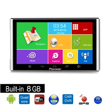 

7 inch Car GPS Navigation Android 8GB Full HD 1080P DVR portable truck Auto navigator europe Sat nav GPS