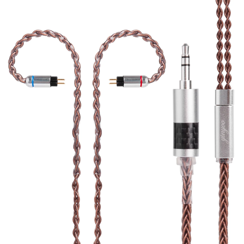 Yinyoo 8 Core Tin Plated Copper Cable 2 5 3 5 4 4mm Balanced Cable With MMCX 2pin Connector For LZ A6 Sony Yinyoo ZS10 AS10 ZSA