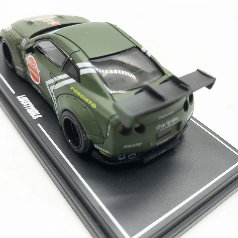 1: 64 литье под давлением металлический сплав Nissan Gtr-lb Nissan Japan God Of War широкая модификация Миниатюрная модель сцены