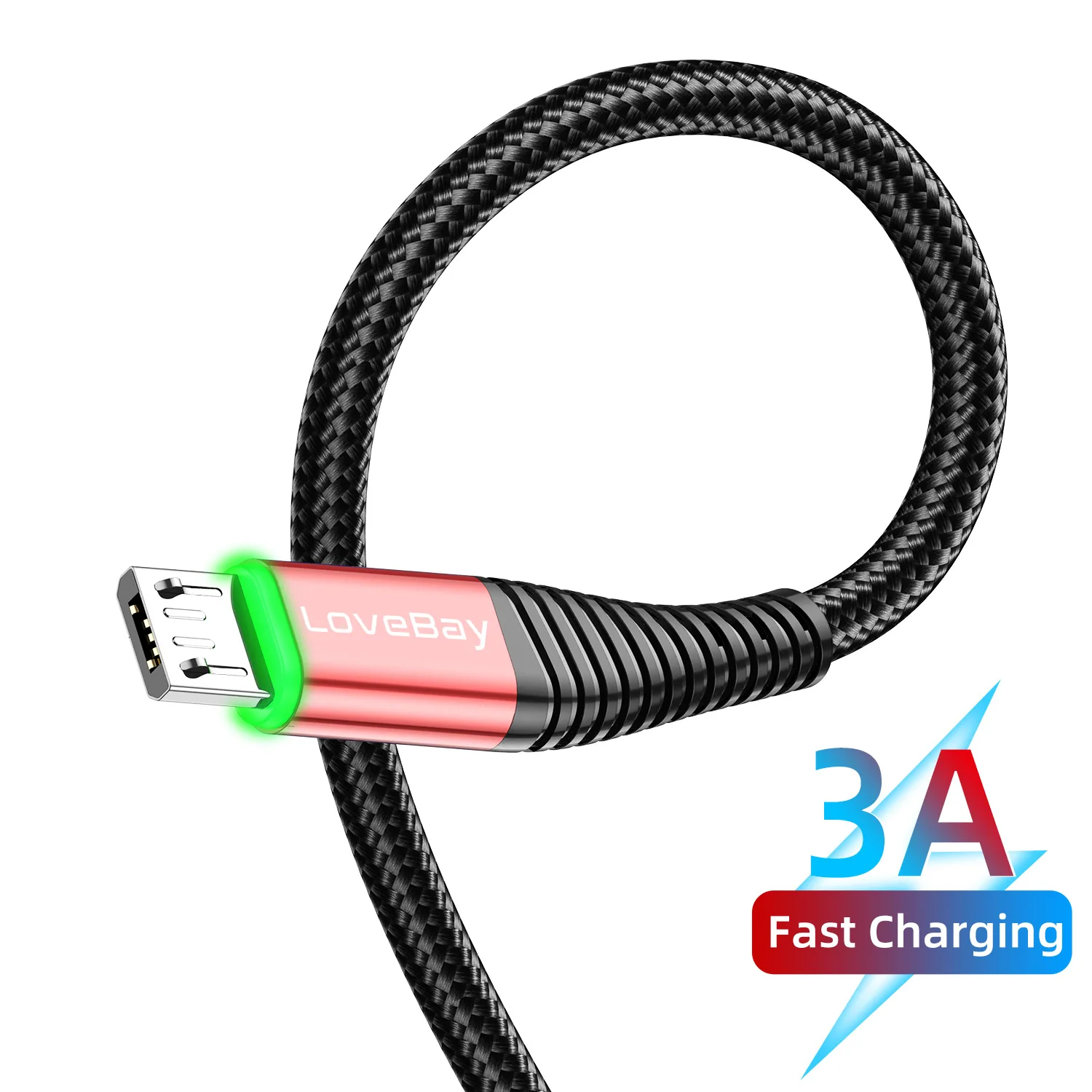 

Lovebay 2m Micro USB Cable Android For Xiaomi Redmi Note 5 Pro Phone 3A QC 3.0 Fast Charging For Samsung S7 Android Data Cable