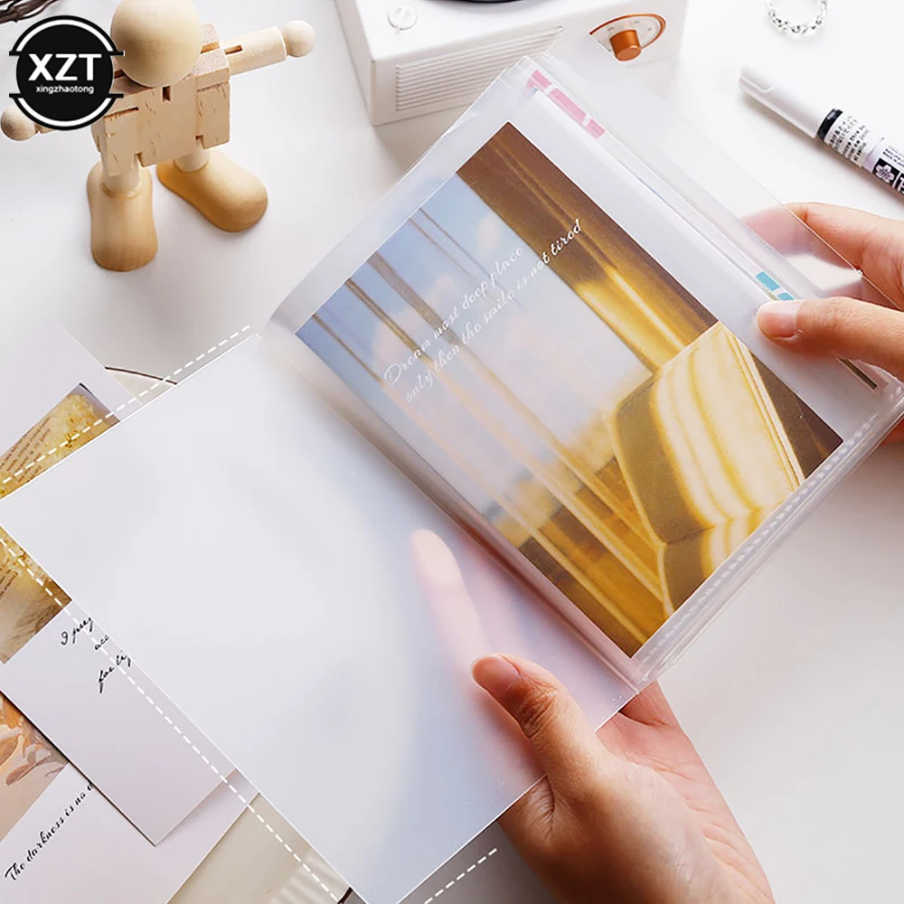 Transparent Photo Album Storage Pockets A6 40 pages Large Capacity Sticker Insert Page DIY Instant Pictures PP Storage Organizer