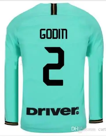 19 20 INTER MILAN ALEXIS THIRD Out BLACK MILAN Футболки с длинным рукавом для футбола LUKAKU 9 GODIN 2 BROZOVIC 19 20 JERSEY BARELLA - Цвет: shirt