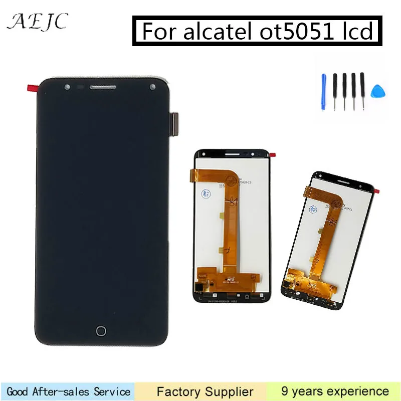 5 0 &quotдля Alcatel Pop 4 OT5051 5051 5051D 5051X 5051J 5051M ЖК-дисплей с сенсорным экраном дигитайзер в