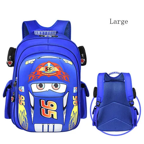 Large Blue Детские школьные сумки с объемным рисунком машины для мальчиков и девочек; рюкзак для начальной школы; рюкзак для детского сада; школьные сумки; Mochila Infantil - Цвет: Large Blue