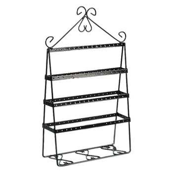 

Retro Style Handmade Metal Earrings Necklace Bracelet Jewelry Display Rack Creative Iron Jewelry Storage Rack Double-Sided Jewel