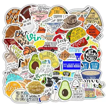 

67 Pcs/Pack Colorful English Text Stickers Graffiti Stationery Stickers For Motorcycle Skateboard Laptop Toys Stickers