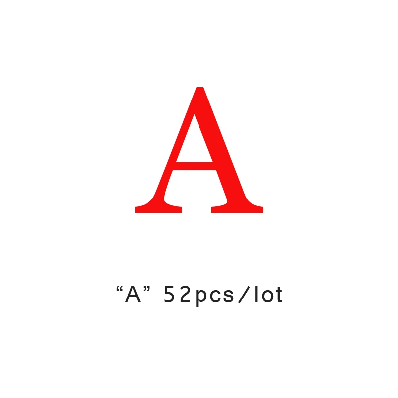 A YHBZRET 52pcs 10mm Square Wooden Beads Alphabet Letter Spacer Loose Bead Jewelry for Making Wooden Bracelet DIY accessories - Цвет: A