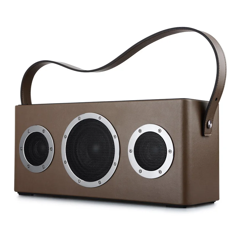 GGMM M4 беспроводной WiFi динамик Bluetooth динамик MFi сертифицированный портативный hifi без потерь тяжелый бас звук для iOS Android Windows - Цвет: Brown