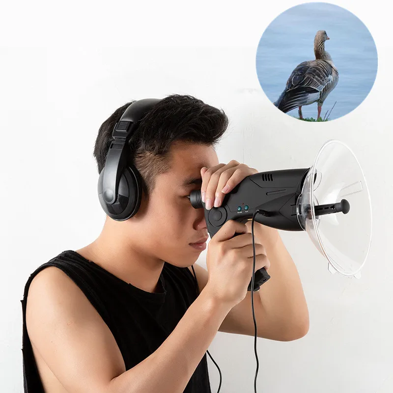 

Sound Collector Monocular Telescope 8x Zoom With Sound Recorder Outdoor Sound Collector Tool